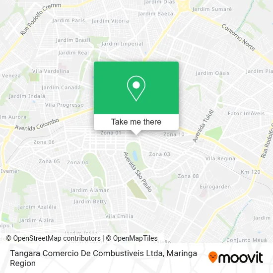 Tangara Comercio De Combustiveis Ltda map