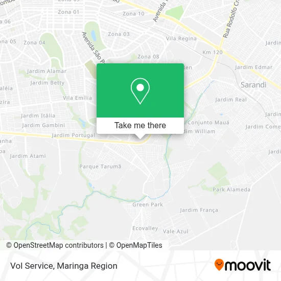 Vol Service map