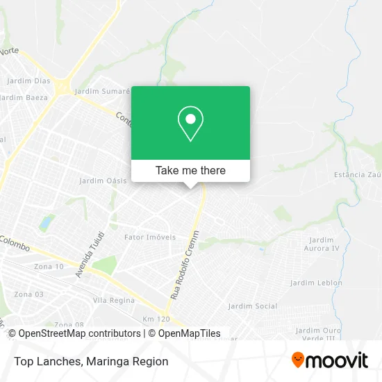 Top Lanches map