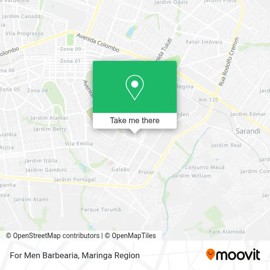 For Men Barbearia map