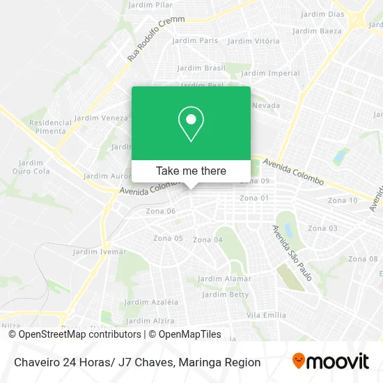 Chaveiro 24 Horas/ J7 Chaves map