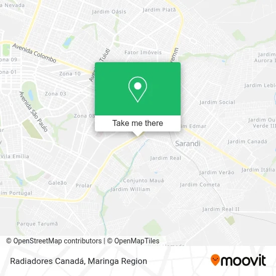 Radiadores Canadá map