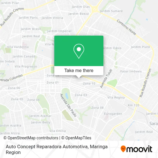 Auto Concept Reparadora Automotiva map
