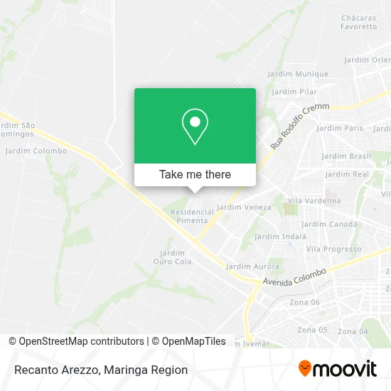 Recanto Arezzo map