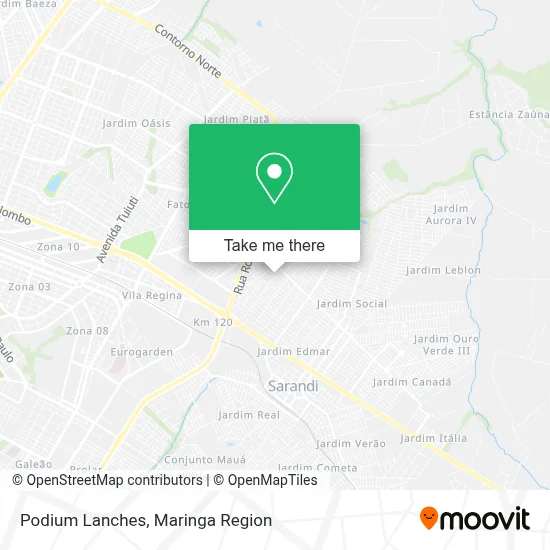 Podium Lanches map