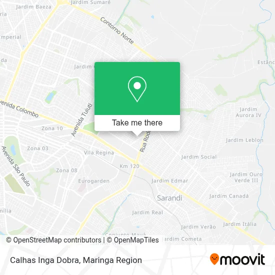 Calhas Inga Dobra map