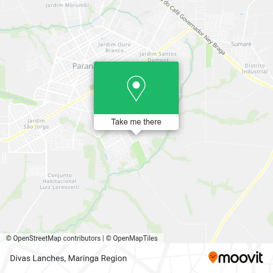Divas Lanches map