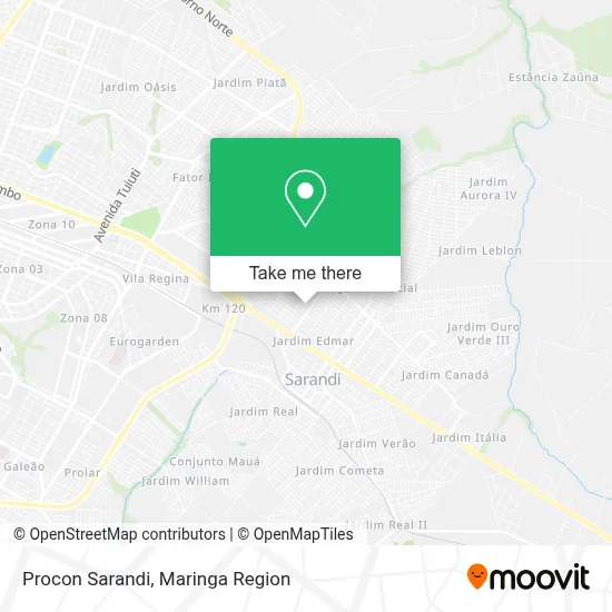 Procon Sarandi map