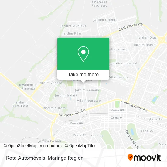 Rota Automóveis map