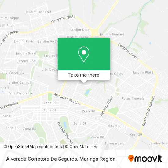 Alvorada Corretora De Seguros map