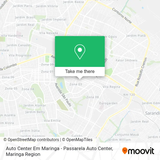 Auto Center Em Maringa - Passarela Auto Center map