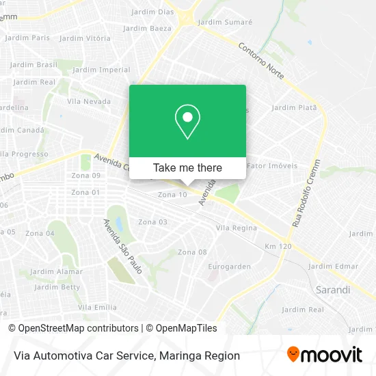 Via Automotiva Car Service map
