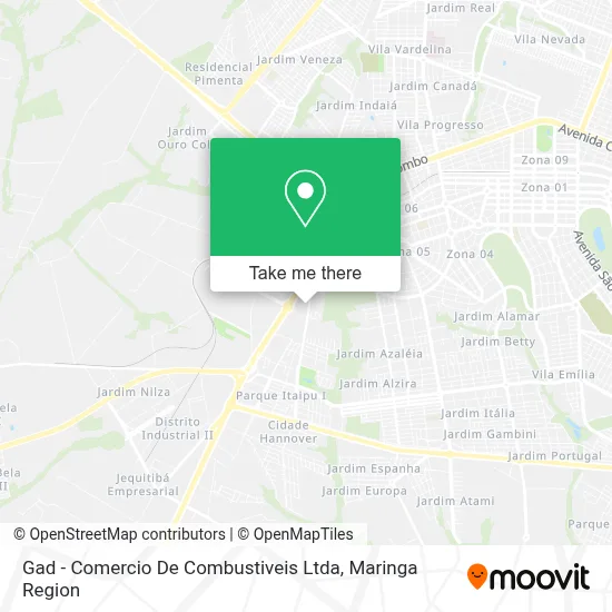 Gad - Comercio De Combustiveis Ltda map