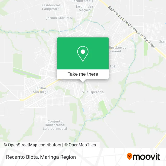 Recanto Biota map