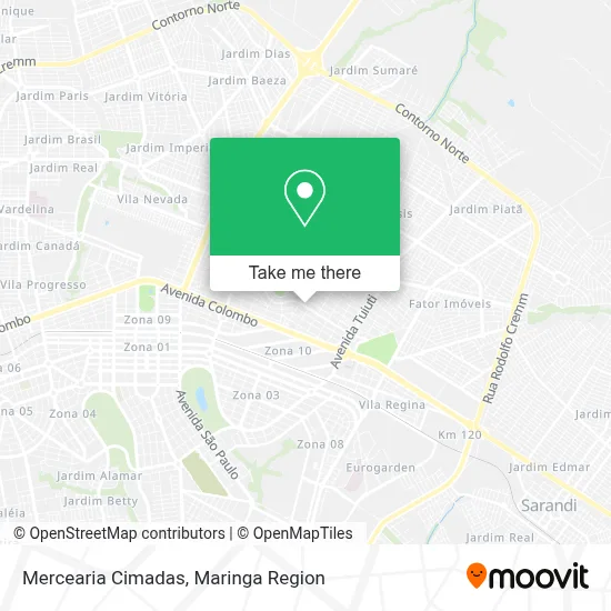 Mercearia Cimadas map