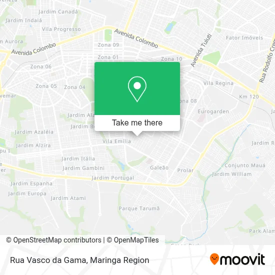 Rua Vasco da Gama map