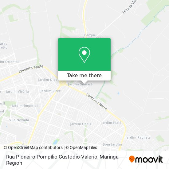 Rua Pioneiro Pompílio Custódio Valério map