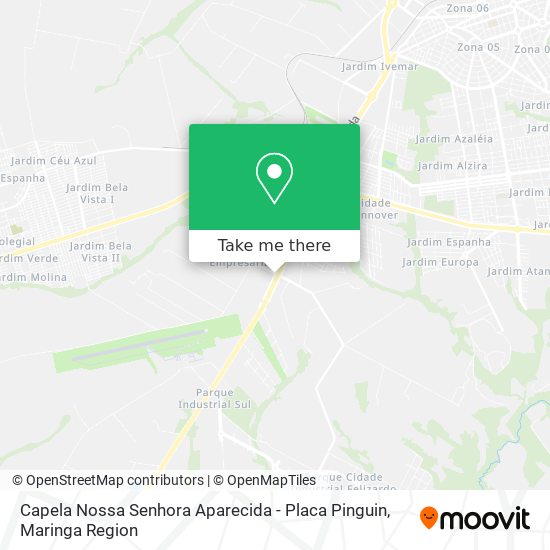 Mapa Capela Nossa Senhora Aparecida - Placa Pinguin