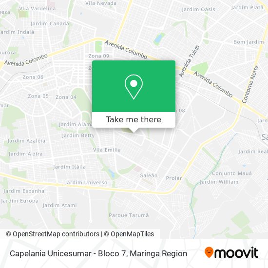 Capelania Unicesumar - Bloco 7 map