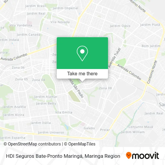 HDI Seguros Bate-Pronto Maringá map