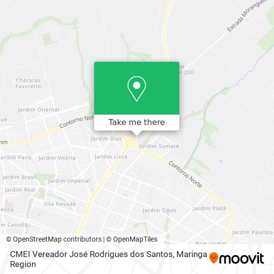 Mapa CMEI Vereador José Rodrigues dos Santos