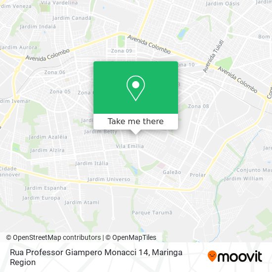 Mapa Rua Professor Giampero Monacci 14