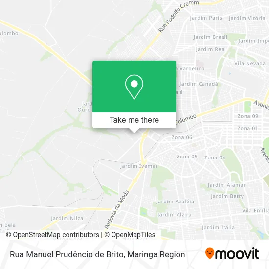 Rua Manuel Prudêncio de Brito map