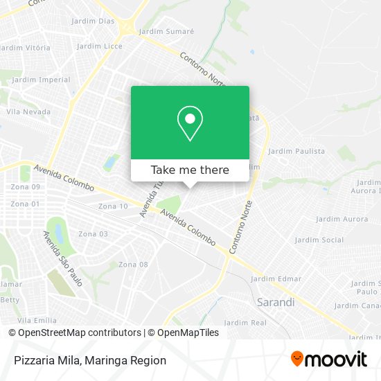 Pizzaria Mila map