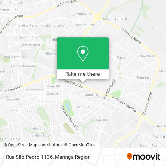 Rua São Pedro 1136 map