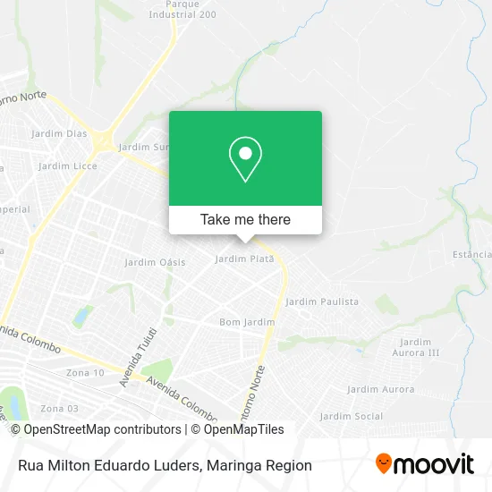 Rua Milton Eduardo Luders map