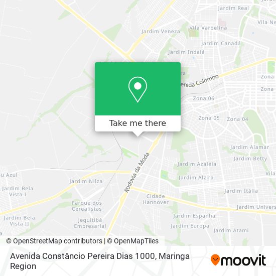 Mapa Avenida Constâncio Pereira Dias 1000