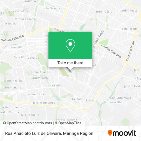 Rua Anacleto Luiz de Oliveira map