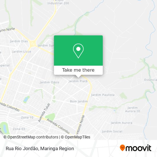 Mapa Rua Rio Jordão