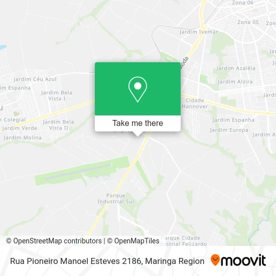 Rua Pioneiro Manoel Esteves 2186 map