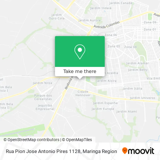 Rua Pion Jose Antonio Pires 1128 map