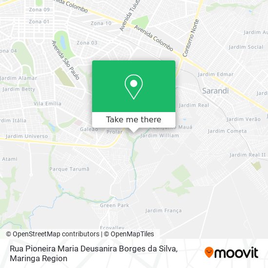 Mapa Rua Pioneira Maria Deusanira Borges da Silva