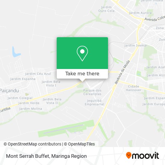 Mont Serrah Buffet map