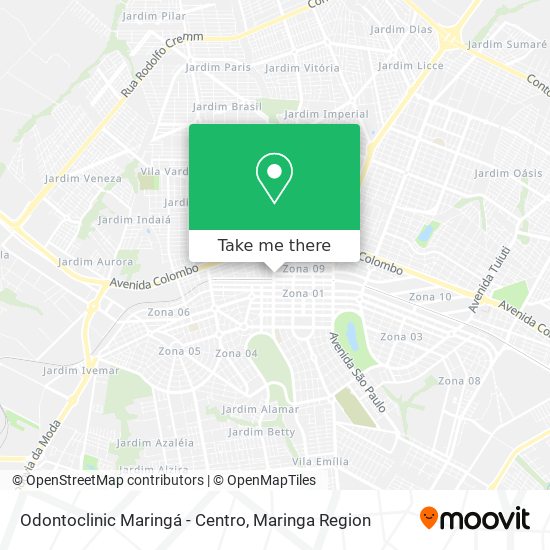 Odontoclinic Maringá - Centro map