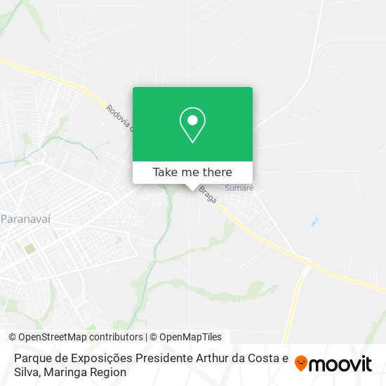 Mapa Parque de Exposições Presidente Arthur da Costa e Silva