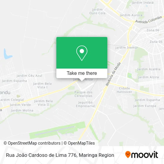 Rua João Cardoso de Lima 776 map