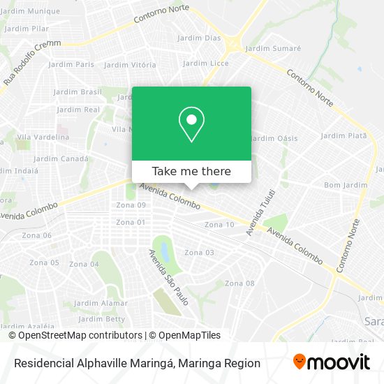 Mapa Residencial Alphaville Maringá