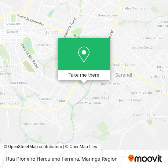 Rua Pioneiro Herculano Ferreira map