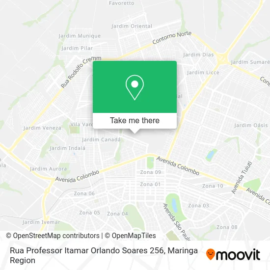 Rua Professor Itamar Orlando Soares 256 map