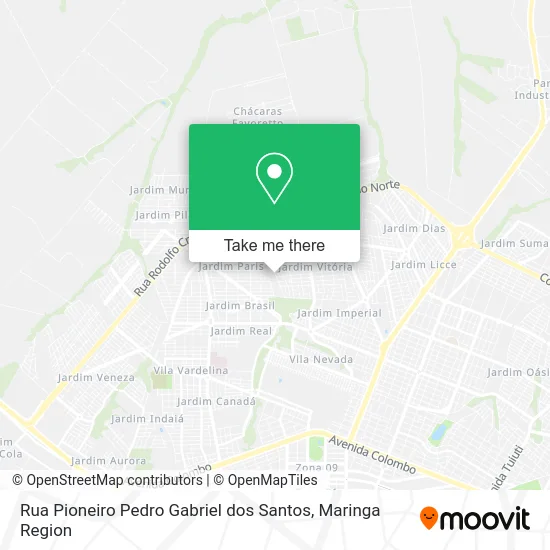Rua Pioneiro Pedro Gabriel dos Santos map