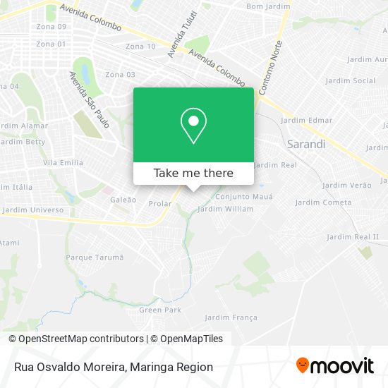 Mapa Rua Osvaldo Moreira