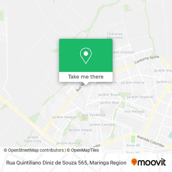 Rua Quintiliano Diniz de Souza 565 map