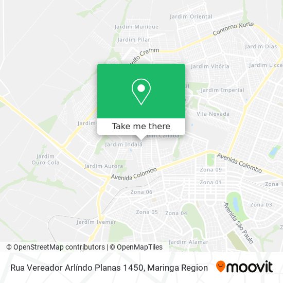 Rua Vereador Arlíndo Planas 1450 map