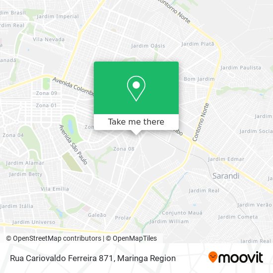 Mapa Rua Cariovaldo Ferreira 871