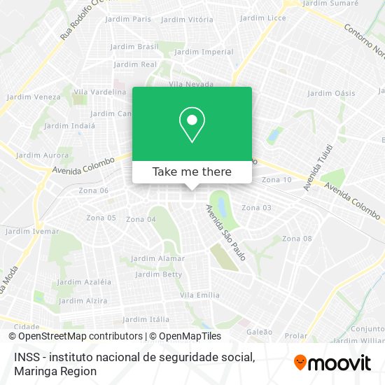 INSS - instituto nacional de seguridade social map