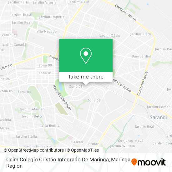 Ccim Colégio Cristão Integrado De Maringá map